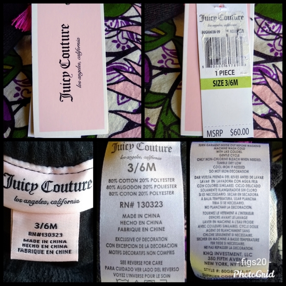 NWT Juicy Fringed Terry Romper